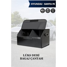 Automod Hyundai Santa Fe Uyumlu Lüks Kapaklı Battal Boy Deri Siyah Çanta Premium