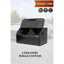 Automod Nissan 370Z Uyumlu Kapaklı Lüks Battal Boy Deri Siyah Çanta Premium