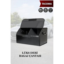 Automod Tacoma Uyumlu Deri Kapaklı Lüks Battal Boy Siyah Çanta Premium