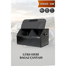Automod Volvo C40 Uyumlu Battal Boy Lüks Kapaklı Deri Siyah Çanta Premium