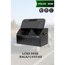 Automod Volvo XC90 Uyumlu Lüks Deri Battal Boy Kapaklı Siyah Çanta Premium
