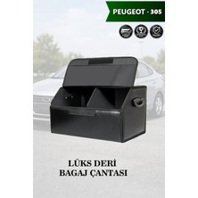 Automod Peugeot 305 Uyumlu Battal Boy Kapaklı Lüks Deri Siyah Çanta Premium