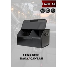 Automod Audi A6 Uyumlu Kapaklı Lüks Battal Boy Deri Siyah Çanta Premium