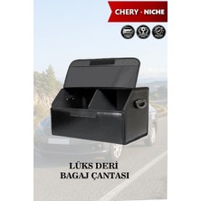 Automod Chery Niche Uyumlu Kapaklı Battal Boy Lüks Deri Siyah Çanta Premium