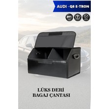 Automod Audi Q8 Etron Uyumlu Deri Battal Boy Lüks Kapaklı Siyah Çanta Premium