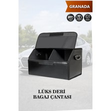 Automod Granada Uyumlu Lüks Battal Boy Deri Kapaklı Siyah Çanta Premium