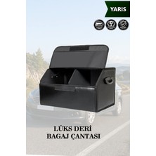 Automod Yaris Uyumlu Kapaklı Lüks Battal Boy Deri Siyah Çanta Premium