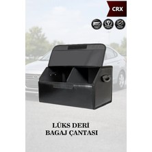 Automod Crx Uyumlu Deri Battal Boy Kapaklı Lüks Siyah Çanta Premium