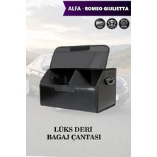 Automod Alfa Romeo Giulietta Uyumlu Deri Kapaklı Lüks Battal Boy Siyah Çanta Premium