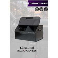 Automod Daewoo Lanos Uyumlu Deri Lüks Kapaklı Battal Boy Siyah Çanta Premium