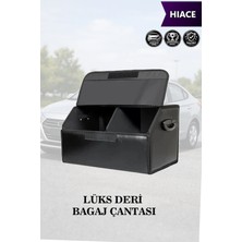 Automod Hiace Uyumlu Deri Kapaklı Battal Boy Lüks Siyah Çanta Premium