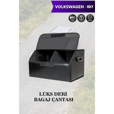 Automod Volkswagen Id7 Uyumlu Battal Boy Kapaklı Deri Lüks Siyah Çanta Premium