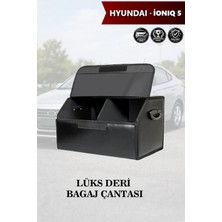 Automod Hyundai Ioniq 5 Uyumlu Deri Kapaklı Battal Boy Lüks Siyah Çanta Premium