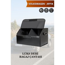 Automod Volkswagen Jetta Uyumlu Lüks Kapaklı Deri Battal Boy Siyah Çanta Premium