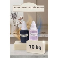 Organik Hekim Kendi Sabununu Yap! 10 kg Opak Sabun Bazı + Lavanta Esansı +Mavi Boya