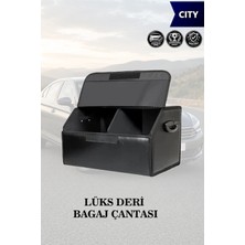 Automod City Uyumlu Kapaklı Lüks Battal Boy Deri Siyah Çanta Premium