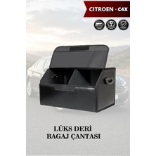 Automod Citroen C4X Uyumlu Battal Boy Lüks Kapaklı Deri Siyah Çanta Premium