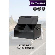 Automod Mazda Mx3 Uyumlu Battal Boy Lüks Deri Kapaklı Siyah Çanta Premium