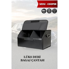 Automod Mini Cooper Uyumlu Kapaklı Battal Boy Deri Lüks Siyah Çanta Premium