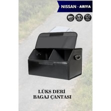 Automod Nissan Ariya Uyumlu Battal Boy Lüks Kapaklı Deri Siyah Çanta Premium