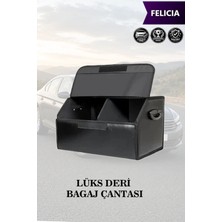 Automod Felicia Uyumlu Lüks Kapaklı Battal Boy Deri Siyah Çanta Premium