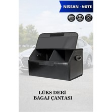 Automod Nissan Note Uyumlu Lüks Deri Kapaklı Battal Boy Siyah Çanta Premium
