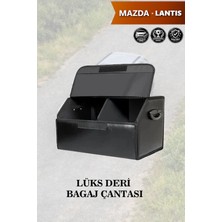 Automod Mazda Lantis Uyumlu Deri Lüks Battal Boy Kapaklı Siyah Çanta Premium