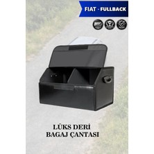 Automod Fiat Fullback Uyumlu Kapaklı Lüks Battal Boy Deri Siyah Çanta Premium