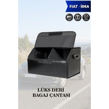 Automod Fiat Idea Uyumlu Kapaklı Deri Battal Boy Lüks Siyah Çanta Premium