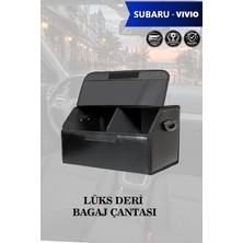 Automod Subaru Vivio Uyumlu Battal Boy Deri Lüks Kapaklı Siyah Çanta Premium