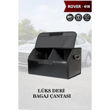 Automod Rover 418 Uyumlu Deri Kapaklı Battal Boy Lüks Siyah Çanta Premium
