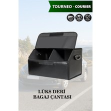 Automod Tourneo Courier Uyumlu Kapaklı Lüks Battal Boy Deri Siyah Çanta Premium