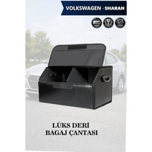 Automod Volkswagen Sharan Uyumlu Deri Kapaklı Lüks Battal Boy Siyah Çanta Premium