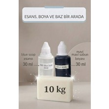 Organik Hekim Kendi Sabununu Yap! 10 kg Opak Sabun Bazı + Blue Soap Esansı +Mavi Boya