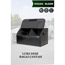 Automod Nissan Blazer Uyumlu Kapaklı Lüks Battal Boy Deri Siyah Çanta Premium