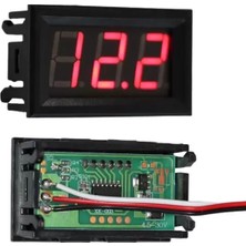 Uravas Store Powermaster PM-23276 Dc 4.5-100V Dijital Panel Voltmetre 0.56" Kırmızı LED Ekranlı Voltaj Göstergesi