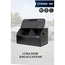Automod Citroen Ds7 Uyumlu Battal Boy Lüks Kapaklı Deri Siyah Çanta Premium
