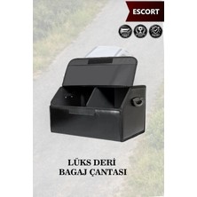 Automod Escort Uyumlu Battal Boy Deri Lüks Kapaklı Siyah Çanta Premium