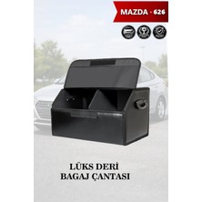 Automod Mazda 626 Uyumlu Battal Boy Lüks Kapaklı Deri Siyah Çanta Premium