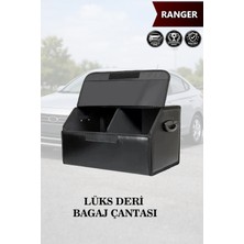 Automod Ranger Uyumlu Deri Kapaklı Battal Boy Lüks Siyah Çanta Premium