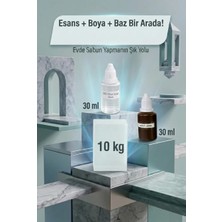 Organik Hekim Kendi Sabununu Yap! 10 kg Şeffaf Sabun Bazı + Blue Soap Esansı +Mavi Boya