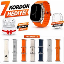 Sanal Ticaretiniz W10 Ultra 10IN1 (7 Kordon + Kulaklık+ Kasa Koruyucu) Akıllı Saat