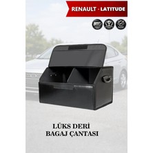 Automod Renault Latitude Uyumlu Lüks Kapaklı Battal Boy Deri Siyah Çanta Premium
