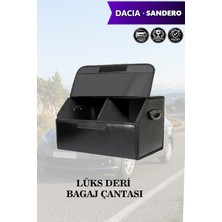 Automod Dacia Sandero Uyumlu Lüks Battal Boy Kapaklı Deri Siyah Çanta Premium