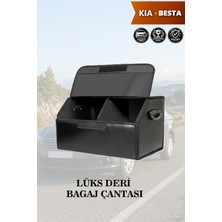 Automod Kia Besta Uyumlu Lüks Battal Boy Deri Kapaklı Siyah Çanta Premium