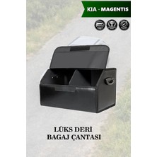 Automod Kia Magentis Uyumlu Deri Lüks Battal Boy Kapaklı Siyah Çanta Premium