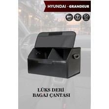 Automod Hyundai Grandeur Uyumlu Battal Boy Lüks Deri Kapaklı Siyah Çanta Premium