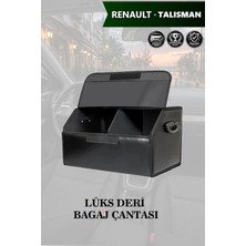 Automod Renault Talisman Uyumlu Lüks Deri Battal Boy Kapaklı Siyah Çanta Premium