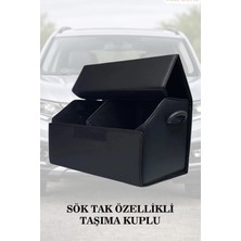 Automod Volkswagen Karmann Uyumlu Battal Boy Lüks Deri Kapaklı Siyah Çanta Premium