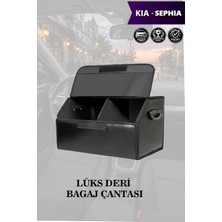 Automod Kia Sephia Uyumlu Kapaklı Deri Battal Boy Lüks Siyah Çanta Premium